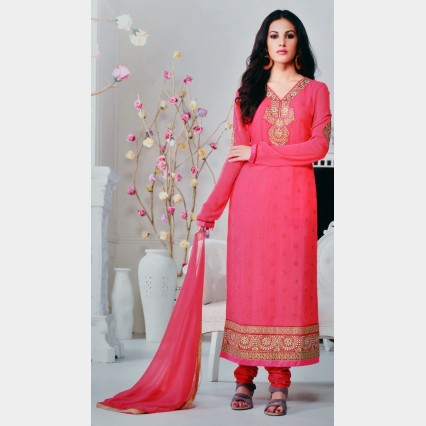 Zobeda’s Fashionable Ethnic ShalwarKamiz , Georgette with all over embroidered
